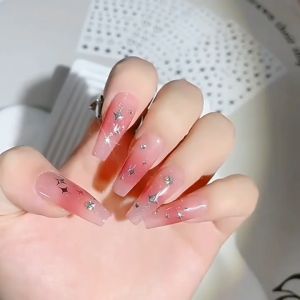 Cecair Perak Corak Kuku Seni Pelekat Liquid Silver Five-pointed Star Love Star Manglow Pattern Nail Sticker 液态镜面金属银色美甲贴纸