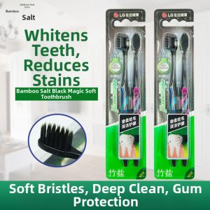 YA-DR-AN | Bamboo Salt Soft Compact Toothbrush 2 Pieces