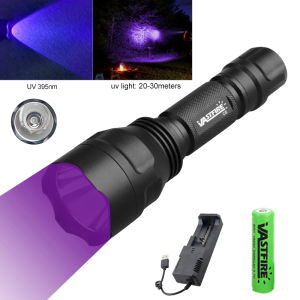 Blue and UV waterproof rechargeable color light flashlight capable of illuminating 50-80 meters suitable for outdoor camping