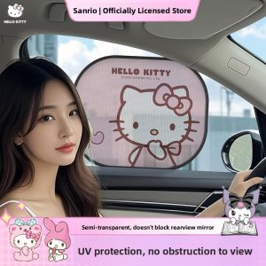 Hello Kitty Car Sunshade Heat Insulation Curtain Interior Window Shade Sun Blocking 2025 New Cartoon Style Car Protection