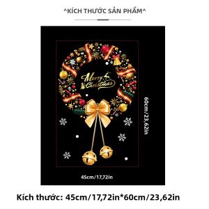 1 Miếng 45Cm X 60Cm Giáng Sinh Kính Dán Tĩnh Điện Cửa Sổ Vòng Hoa Ngày Lễ Đảng Không Khí Trang Trí Phong Cách Hiện Đại PVC