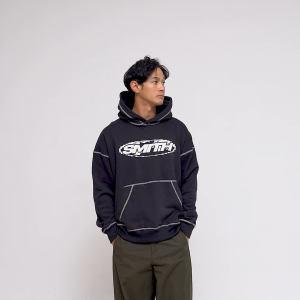 House of Smith Sweater Hoodie Oversize Pria - S World Hoodie Black