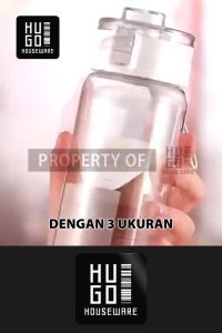 Botol Bening Minum Transparan Estetik Botol Air Minum Putih 350 550 800 1000 ml HUGO