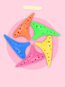 12 Holes Plastic Ocarina Flute Alto C Musical Instrument with Music Score for Music Lover Beginner