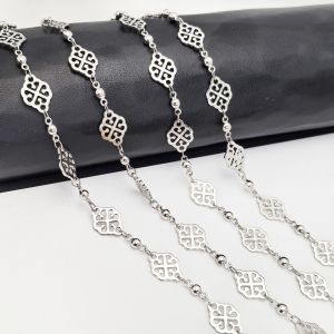 Handmade DIY Pure Copper Alloy Hollow Diamond Flower Pendant Necklace Bracelet Fashion Jewelry Decoration Accessories Material