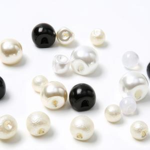 TILAIEN | Round Dark-Eyed Pearl Decorative Button with Oblique Hole