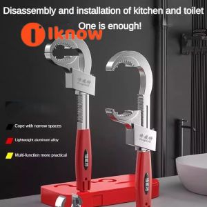 I know Multi-Functional Adjustable Wrench for Kitchen and Bathroom - Large Opening Spanner for Water Faucet and Pipe Installation