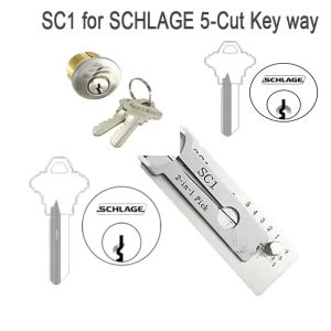 Lishi Pick and Decoder Lock Picking SC1 SC4 2 in1 Locksmith Tools Master Key Decoder Micha Decoder Hooks Topolines To Open Locks