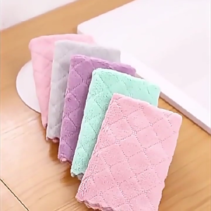 ODOROKU Super Absorbent Coral Fleece Microfiber Towel Changing Cleaning Cloth Microfiber Kitchen Cloth Absorbent Lint Free Dish Wipe Towel Cleaning Cloth Kitchen Towel Car Glass Cleaning Rag