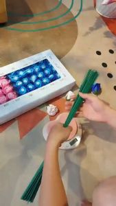Que Kẽm Dài 50cm Đường Kính 2mm Loại Tròn Cứng Cáp Chuyên Cắm Hoa Sáp Hoa Giả Làm Thân Hoa Cho Các Ngày Lễ