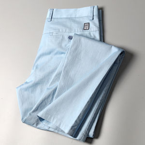 Big Factory OEM Goods! Cattle Goods Cut Label Mens Big Brand Original Order Export Pure Color Cotton Elastic Silm Casual Pants Leak Picking