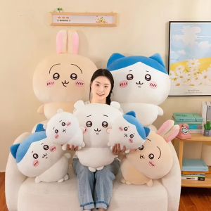 Chiikawa | Large Size 60cm Usachi Chiikawa Doll Kawaii Plush Toy Peripheral Self-deprecating Bear Hachiware Pillow Cushion Gift