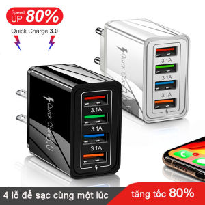 Bộ sạc nhanh 4USB Bộ sạc nhanh USB QC 3.0 3.1A Bộ sạc di động 4USB Bộ sạc di động 4 cổng Bộ sạc di động mini