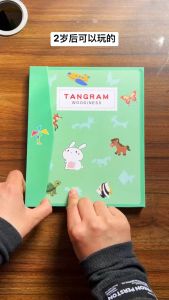 [Little B House] Magnetic Puzzle Tangram Montessori IQ Brain Teaser Educational 磁性七巧板 Mainan Tangram Teka Teki - BT93