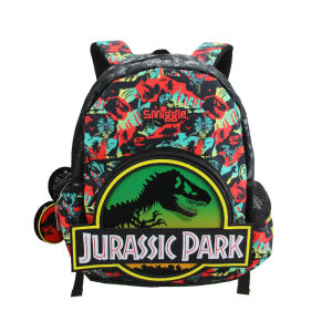 Smiggle กระเป๋านักเรียนของเด็กกระเป๋านักเรียนเด็กผู้ชาย Jurassic เป้สะพายคอมพิวเตอร์น่ารัก3-7ปีกระเป๋าแบบจำลอง14นิ้ว