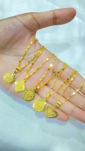 Noinacc Kalung Muslim Liontin Lafadz Allah Warna 24 Karat Lapis Emas