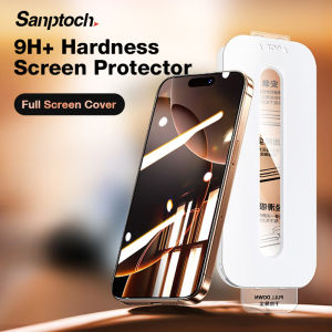 Sanptoch 9H + Độ Cứng Đầy Đủ miếng bảo vệ màn hình Cho iPhone 16 15 14 13 12 Pro Max Quân Đội Cấp Chống Sốc kính cường lực Cho iPhone 16 Pro Max HD trong suốt Riêng Tư Bụi miếng dán film bảo vệ chống Với Dễ Dàng Cài Đặt