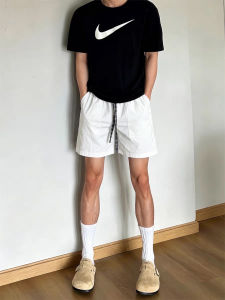 OUMULONG | Check Patchwork Mens Shorts Lightweight Quick-Dry