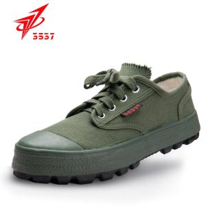Mens Work Shoes Breathable Wear-Resistant Canvas Shoes Outdoor Leisure Low Help Rubber Outsole Plain Color Flat Heel