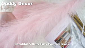 Rumput Pampas Buatan 56cm Premium | Bunga Hias Anti Debu untuk Dekorasi Pernikahan & Meja Minimalis | Bulu Lembut Tidak Rontok (1 Set)