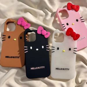 Sanrio | INS Style Cute Hello Kitty Phone Case For iPhone 12 13 14 15 16 17 Pro Max iPhone 11 Soft Silicone Shockproof Cartoon Back Cover