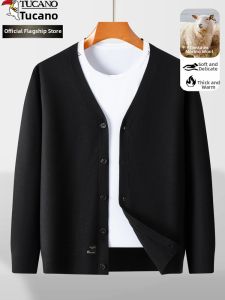 TUCANO | Mens Business Casual Wool Blend V-neck Sweater Knitwear