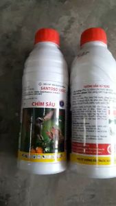 Thuốc diệt côn trùng Santoso 100SC - Chim sâu- chai 1Lit (Alfa cypermethrin 100g/l) Trừ bọ trĩ côn trùngruồi muỗi kiến gián ( Vật Tư Nông Nghiệp AgriHG