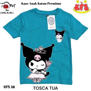 t-shirt Baju Kaos Kuromi Anak Perempuan Katun Premium KFS 38