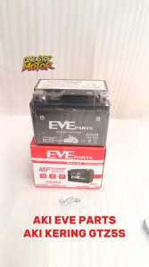 Aki Kering Original Ori Asli Merk Eve Parts GTZ5S MF 12V 5Ah 10Hr