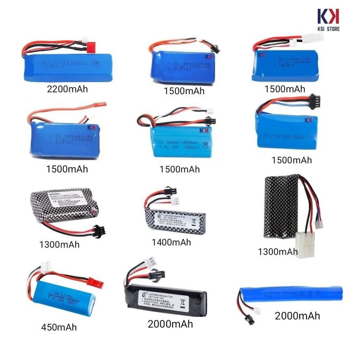 Boat Battery 7.4V 2 X 3.7V 700mAh Li-ion Battery With SM-4P