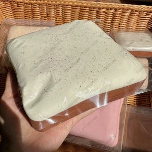 Sticky Toast Squishy Slow Rising Marshmallow Toast Mint Chocolate Bread Soft Tender Bread Squeeze Toy Stress Release Hand Relax