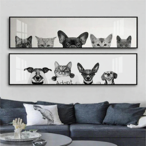 Bedroom Nordic Decorative Canvas Modern Minimalist Cartoon Framed