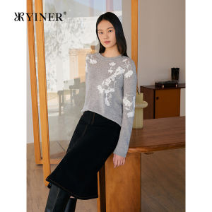French Elegant Embroidered Winter Knitwear Pullover