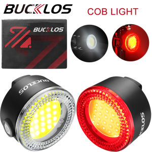 BUCKLOS Cycling Lights COB Bicycle Headlight Taillight LED Bike Front Rear Light Ultralight Riding Warning Lamp Road MTB Lantern