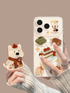 Cute Cherry Cake Magnetic Absorption Transparent  17Promax Phone Case by Youstin Creative Cartoon Design Protective Shell