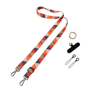 Adjustable Crossbody Phone Strap with Clip on Bag Charm Mobile Phone Case Pendant Internet Famous Ins Pattern Bag Rope