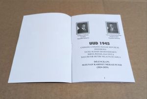 Buku UUD45 / Buku UUD 1945 dan Susunan Kabinet Merah Putih
