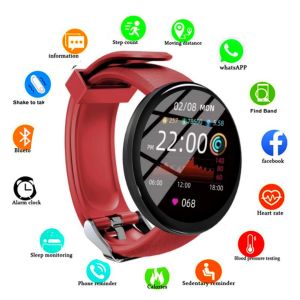 Jam Tangan Smartwatch Hp Android series Upgrade V8 D18 Gt B56  layar TFT  Healthy sensor Jam tangan Pintar Baru  monitoring kesehatan olahraga  tidur control remote music cek kalori pelacak kebugaran touch button connected