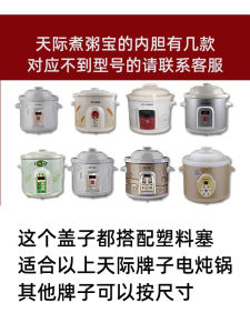 Tianji Electric Slow Cooker Ceramic Pot with Plastic Lid And Overflow Plug for Soup And Porridge Making Universal Kitchenware