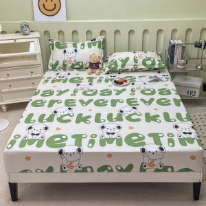 Cartoon Bed Sheet Printed Fitted Bedsheet Cadar Single Queen King Size Bed Sheet Sarung Tilam Elastic Mattress Protector