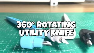 PrintYourStyle 360 Degrees Rotating Utility Knife Replaceable Blade DIY Art Cutting Tool Craft Cutting Knife
