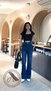 Highwaist Jennie Cutbray Jeans Lipat Lebar • Jeans Cutbray Vintage by Alzera