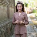 Set Lam Đi Chùa , Áo Lam đẹp đi chùa , đồ bộ đi chùa ,đồ lam đẹp , truyền thống. 