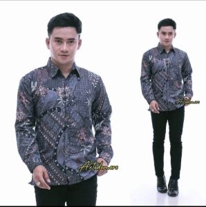 IB Kemeja panjang batik pria dewasa JUMBO 2L 3L 4L bahan lembut dan  TIDAK LUNTUR