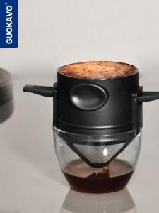 Foldable Stainless Steel Double Layer Coffee Filter Cup Hand Pour over Tea Strainer Drip Brewing Tool Fresh Style Kitchenware