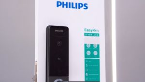 Bộ khóa cửa thông minh Gateway điều khiển từ xa vân tay thẻ từ mật khẩu và chìa cơ. Thương hiệu Hà Lan cao cấp Philips DDL610-5HBS