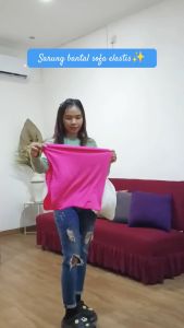 sarung bantal sofa / cover bantal sofa polos elastis