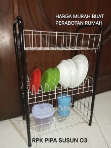 RAK PIRING SUSUN 3 PIPA BESI /RPK/ AL/RAK PIRING