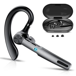 Bluetooth Headset Single Ear Bluetooth Earpiece with ENC Mic with HiFi Stereo Sound 72 Hours Talking Time Wireless Headset