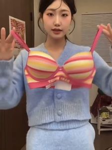 VANNESA Bra BH Set Dopamine Rainbow Beach Bikini Premium Nyaman Non Kawat 013